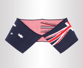 国旗图案16针电脑横机提花领罗纹领厂家批发